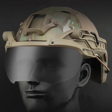 Защитные флип очки на шлем Fast с 2-мя сменными линзами олива bkrокуляриbls-о фото