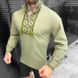 Вышитая мужская рубашка на длинный рукав / Стильная вышиванка в зеленом цвете размер S 19266bls-S фото 5