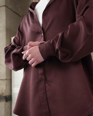 Женский костюм Sansara Рубашка с длинным рукавом + Брюки шоколадный One Size buy95939bls фото