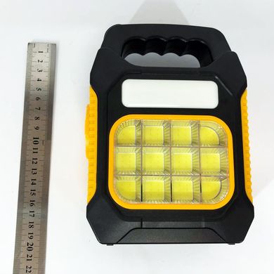 Фонарь JY-978D-LED+12COB с функцией Power Bank и солнечной батареей желтый ws44592-1bls фото
