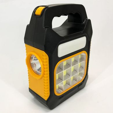 Ліхтар JY-978D-LED+12COB з функцією power bank та сонячною батареєю жовтий  ws44592-1bls фото