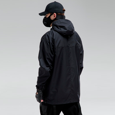 Чоловічий Анорак з плащівки / Куртка- Вітровка з капюшоном чорна розмір S tr00001762-чорнийbls-S фото