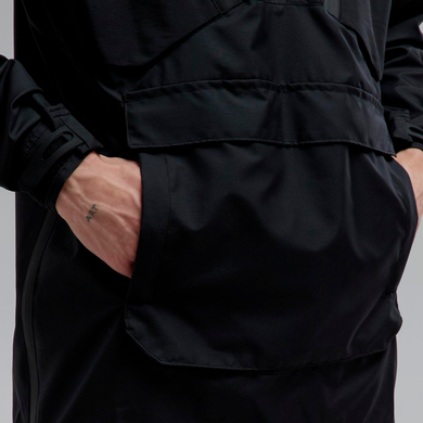 Мужской Анорак  из плащевки / Куртка- Ветровка с капюшоном черная размер S tr00001762-чорнийbls-S фото