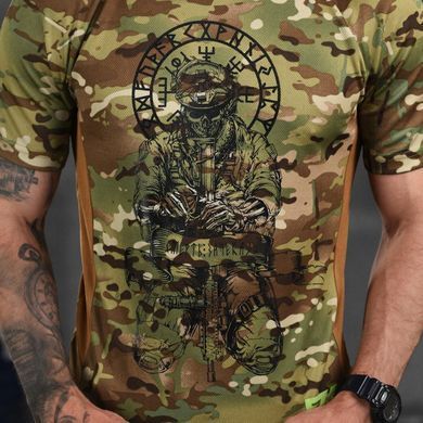 Футболка 7.62 Tactical Coolpass з принтом Воїн мультикам розмір S buy88087bls-S фото