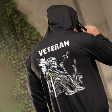 Комплект 4в1 з принтом Veteran Худі та Футболка + Шорти і Бейсболка чорний розмір M buy96983bls-M фото