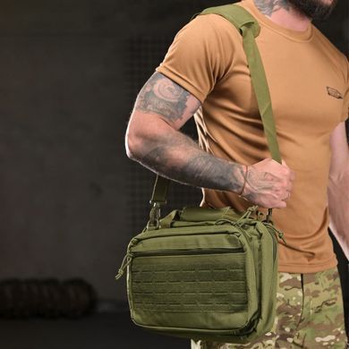 Тактична сумка-органайзер з системою кріплення Molle та липучками олива buy96885bls фото