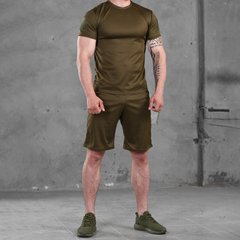 Мужской летний комплект Coolmax футболка + шорты олива размер S buy87403bls-S фото