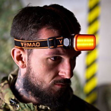 Налобный фонарь Yemao YM-309 з красным светом черный buy93952 фото