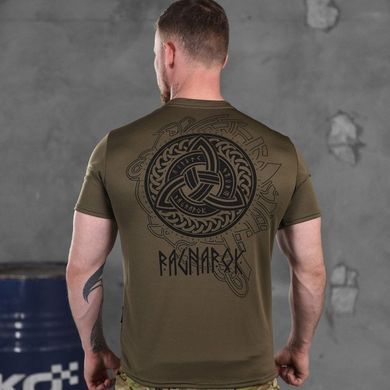Потовідвідна Футболка Coolmax з принтом RAGNAROK та липучками під шеврони олива розмір S buy85881bls-S фото