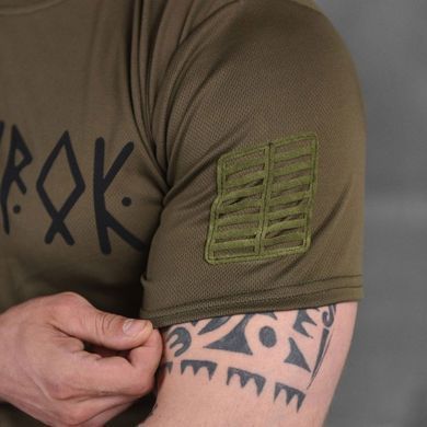 Потовідвідна Футболка Coolmax з принтом RAGNAROK та липучками під шеврони олива розмір S buy85881bls-S фото