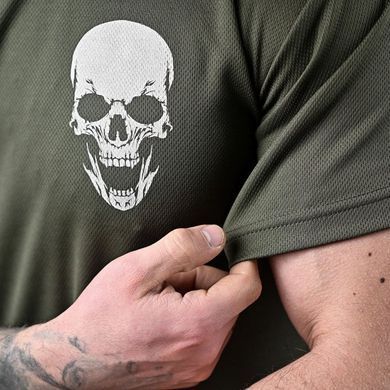 Потоотводная футболка Odin с принтом Skull олива размер XL buy85776bls-XL фото