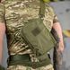 Тактична cумка через плече Cordura з системою кріплення Molle та липучкою олива 19x26х7 см buy91411bls фото